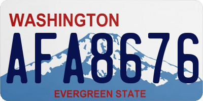 WA license plate AFA8676