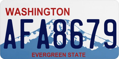 WA license plate AFA8679