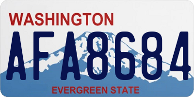 WA license plate AFA8684