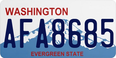 WA license plate AFA8685