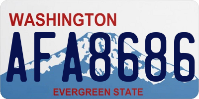 WA license plate AFA8686