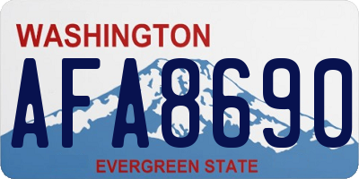 WA license plate AFA8690