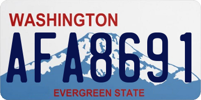 WA license plate AFA8691