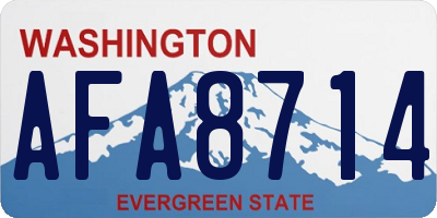 WA license plate AFA8714