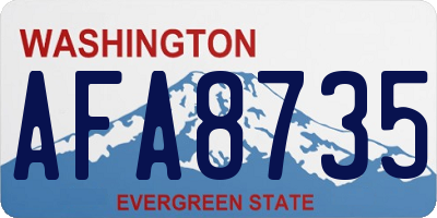 WA license plate AFA8735