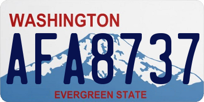 WA license plate AFA8737