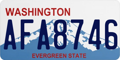 WA license plate AFA8746