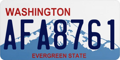 WA license plate AFA8761