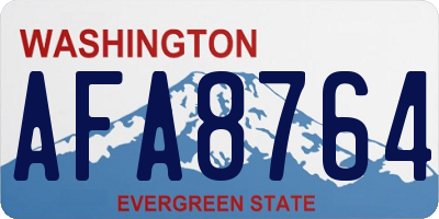 WA license plate AFA8764