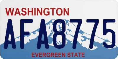 WA license plate AFA8775
