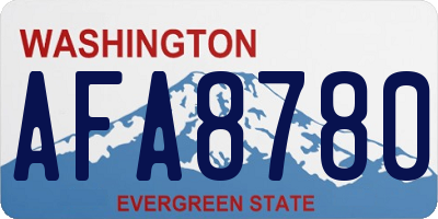 WA license plate AFA8780