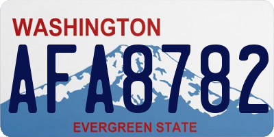 WA license plate AFA8782