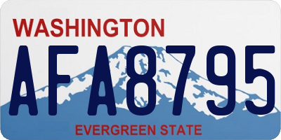 WA license plate AFA8795