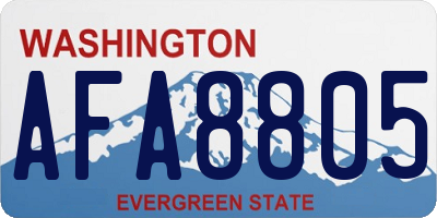 WA license plate AFA8805