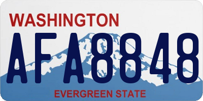 WA license plate AFA8848