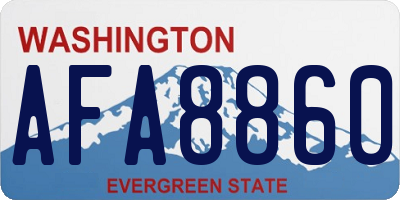 WA license plate AFA8860