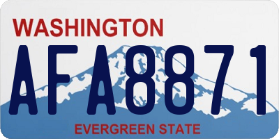 WA license plate AFA8871