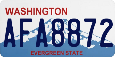 WA license plate AFA8872