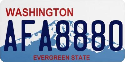 WA license plate AFA8880