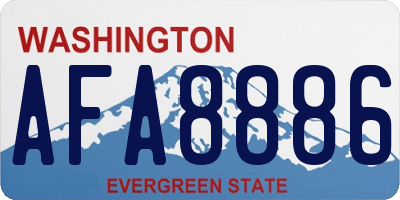 WA license plate AFA8886