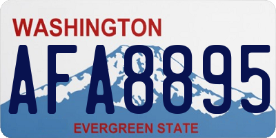 WA license plate AFA8895