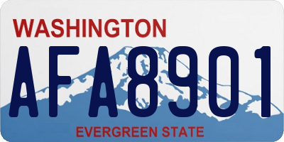 WA license plate AFA8901