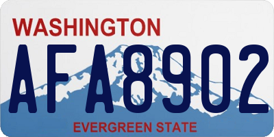 WA license plate AFA8902