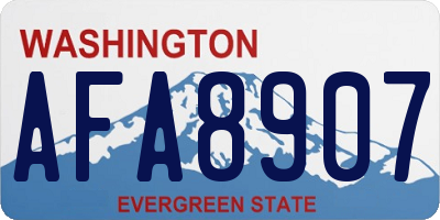 WA license plate AFA8907
