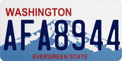 WA license plate AFA8944
