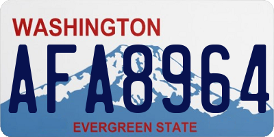 WA license plate AFA8964