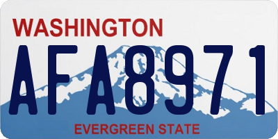 WA license plate AFA8971
