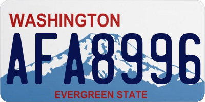 WA license plate AFA8996