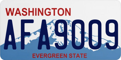 WA license plate AFA9009