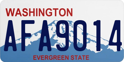 WA license plate AFA9014