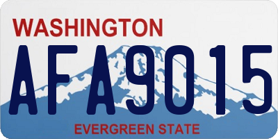 WA license plate AFA9015