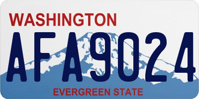 WA license plate AFA9024
