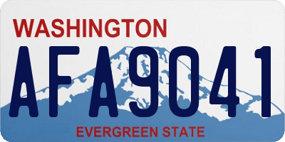 WA license plate AFA9041