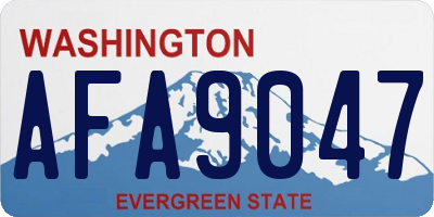 WA license plate AFA9047