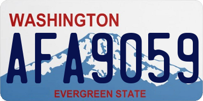 WA license plate AFA9059