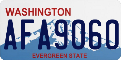 WA license plate AFA9060