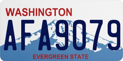 WA license plate AFA9079
