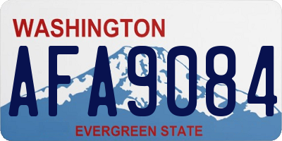 WA license plate AFA9084