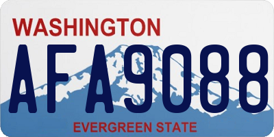 WA license plate AFA9088