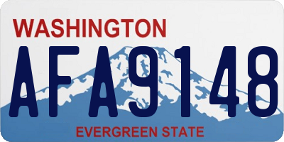 WA license plate AFA9148