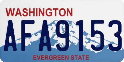 WA license plate AFA9153