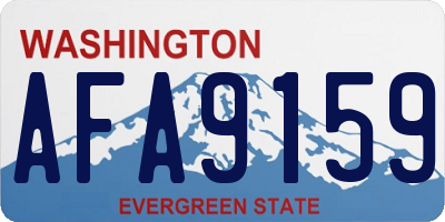 WA license plate AFA9159