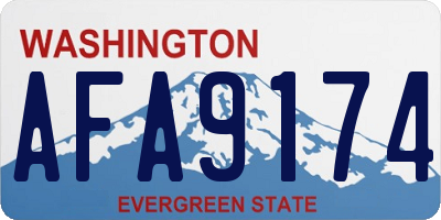 WA license plate AFA9174