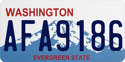 WA license plate AFA9186