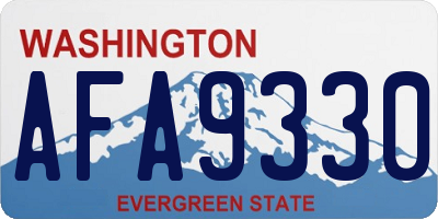 WA license plate AFA9330