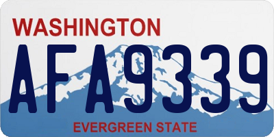 WA license plate AFA9339